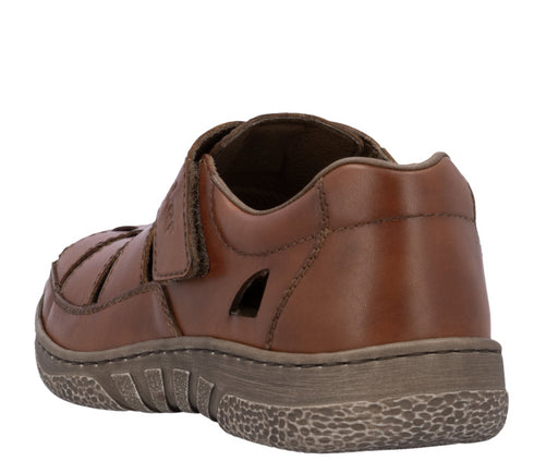 Sandale casual, barbati, RIEKER, ANTISTRESS, 03578-24 maro, piele naturala