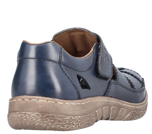 Sandale casual, barbati, RIEKER, ANTISTRESS, 03578-14 bleumarin, piele naturala