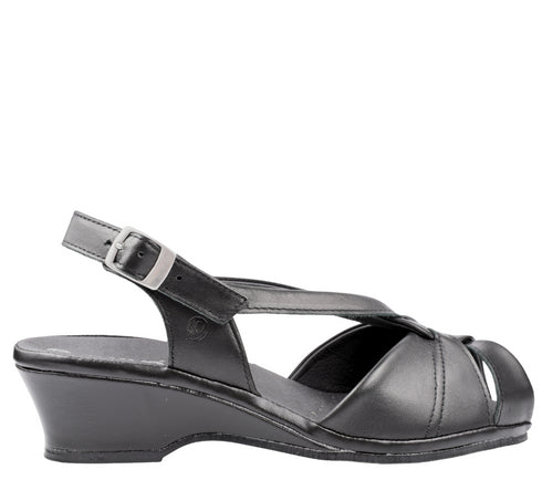 Sandale casual, dama, SUAVE AIR FUNCTION SYSTEM, 0065 negru, piele naturala