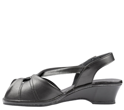 Sandale casual, dama, SUAVE AIR FUNCTION SYSTEM, 0065 negru, piele naturala