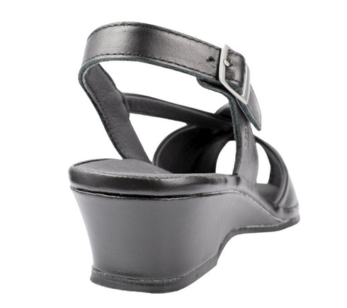 Sandale casual, dama, SUAVE AIR FUNCTION SYSTEM, 0065 negru, piele naturala