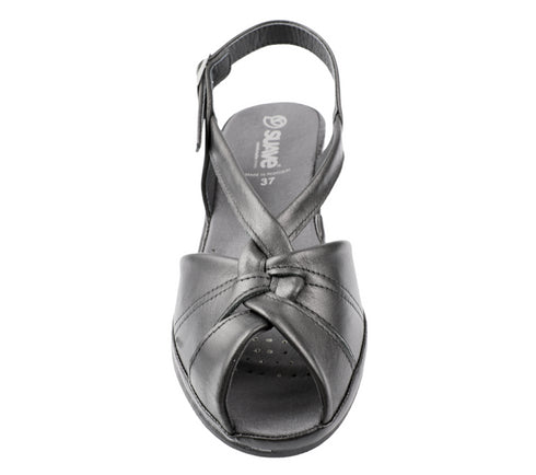 Sandale casual, dama, SUAVE AIR FUNCTION SYSTEM, 0065 negru, piele naturala