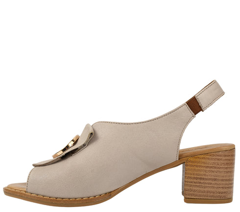 Sandale elegante, dama, ANNA VIOTTI, D12-193 gri, piele naturala, cu toc