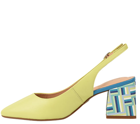 Pantofi eleganti, dama, EPICA, 11547-768-644 galben, piele naturala, cu toc