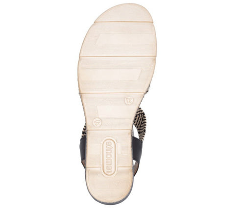 Sandale casual, dama, REMONTE SOFT, D2L54-03 NEGRU, piele ecologica