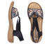 Sandale casual, dama, RIEKER, ANTISTRESS, 608B4-00 negru, piele ecologica