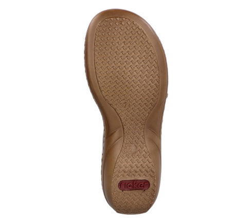 Sandale casual, dama, RIEKER, ANTISTRESS, 608B4-80 alb, piele ecologica