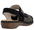 Sandale casual, dama, RIEKER ANTISTRESS, 65989-01 negru, piele ecologica