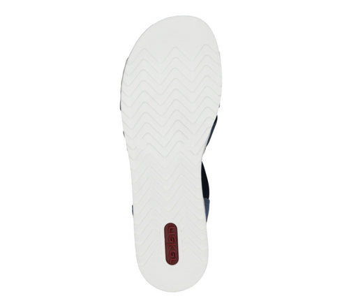 Sandale casual, dama, RIEKER ANTISTRESS, V0649-14 bleumarin, piele ecologica