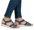 Sandale casual, dama, RIEKER ANTISTRESS, V0649-14 bleumarin, piele ecologica