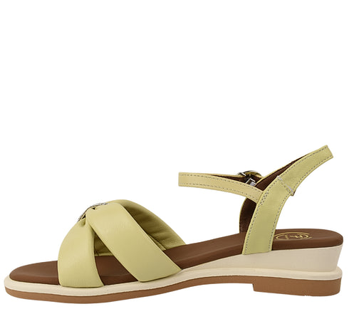 Sandale elegante, dama, FORMAZIONE, 49023 galben, piele naturala, toc