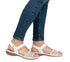Sandale casual, dama, RIEKER, ANTISTRESS, 65967-80 alb, piele ecologica