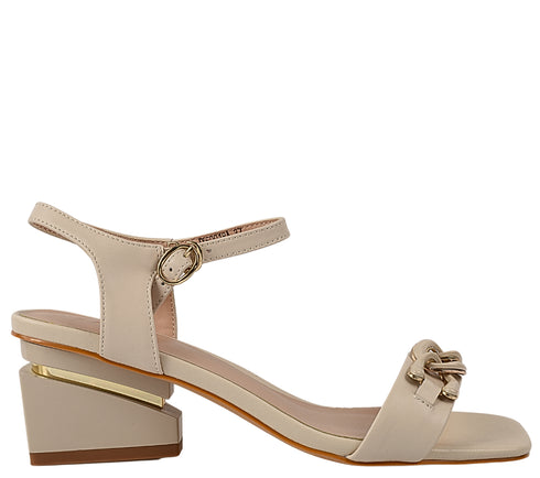 Sandale elegante, dama, EPICA, JI60018A bej, piele ecologica, cu toc