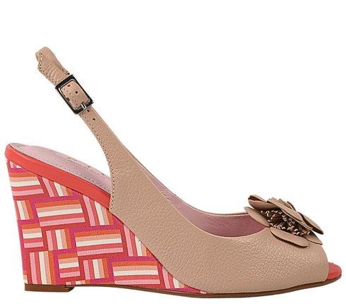 Sandale elegante, dama, EPICA, 11578 roz, piele naturala, cu platforma