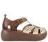 Sandale casual, dama, ADA SHOES, 10682 crem, piele naturala