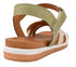 Sandale casual, dama, ANNA VIOTTI, 2478 verde, piele naturala