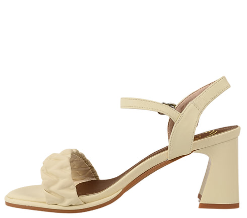 Sandale casual, dama, FORMAZIONE, 49001 crem, piele ecologica, toc