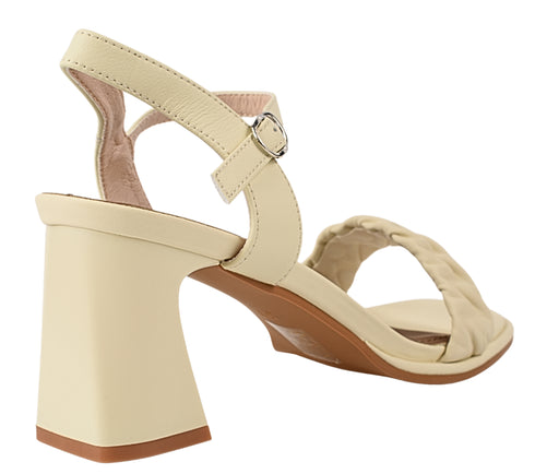 Sandale casual, dama, FORMAZIONE, 49001 crem, piele ecologica, toc