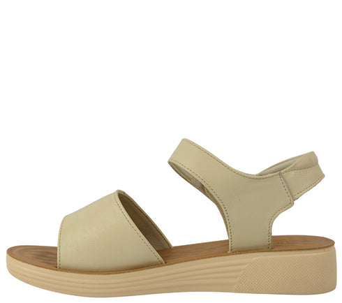 Sandale casual, dama, FORMAZIONE, 81-55 crem, piele naturala