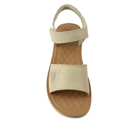 Sandale casual, dama, FORMAZIONE, 81-55 crem, piele naturala