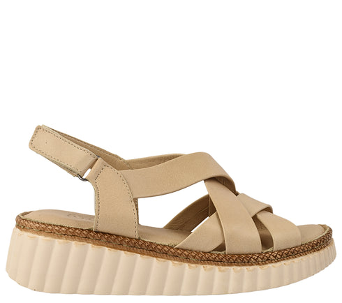 Sandale casual, dama, ANNA VIOTTI, D60-354 bej, piele naturala