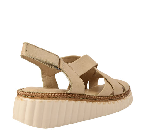 Sandale casual, dama, ANNA VIOTTI, D60-354 bej, piele naturala