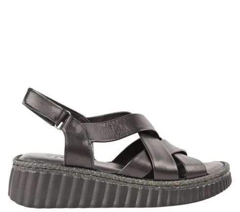 Sandale casual, dama, ANNA VIOTTI, D60-354 negru, piele naturala