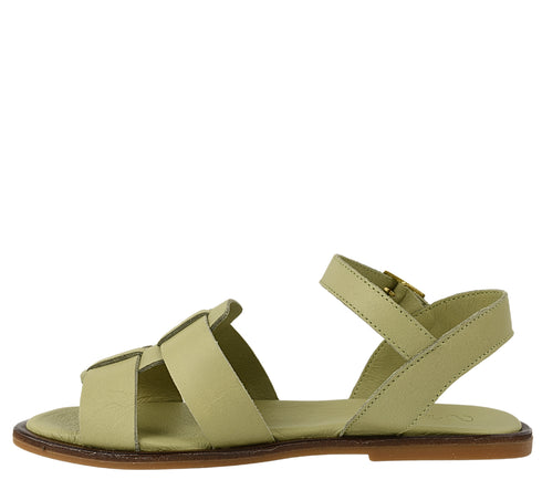 Sandale casual, dama, ANNA VIOTTI, D58-2316 verde, piele naturala