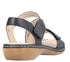 Sandale casual, dama, RIEKER, ANTISTRESS, 65964-00 negru, piele ecologica