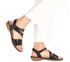 Sandale casual, dama, RIEKER, ANTISTRESS, 65964-00 negru, piele ecologica