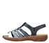 Sandale casual, dama, RIEKER, ANTISTRESS, V2875-90 bleumarin, piele ecologica