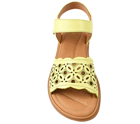 Sandale casual, dama, FORMAZIONE, 33177 galben, piele naturala