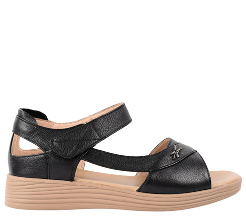 Sandale casual, dama, FORMAZIONE, 50027 negru, piele naturala