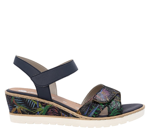 Sandale casual, dama, REMONTE, R6252-15 bleumarin, piele ecologica