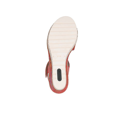 Sandale casual, dama, REMONTE, R6252-33 rosu, piele ecologica