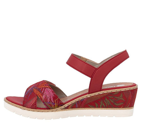 Sandale casual, dama, REMONTE, R6252-33 rosu, piele ecologica