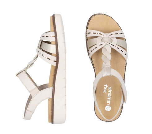 Sandale casual, dama, REMONTE, D2044-60 bej, piele ecologica