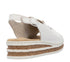Sandale casual, dama, RIEKER, ANTISTRESS, 62902-80 alb, piele naturala