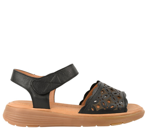 Sandale casual, dama, FORMAZIONE, 33177 negru, piele naturala