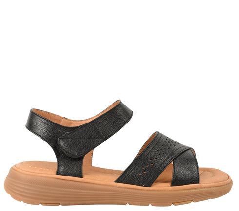 Sandale casual, dama, FORMAZIONE, 33180 negru, piele naturala