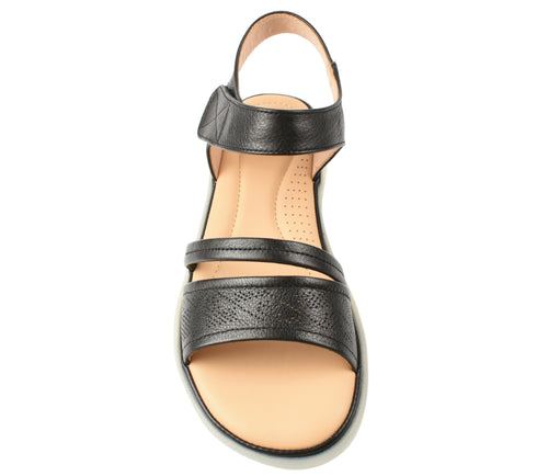 Sandale casual, dama, FORMAZIONE, 33192 negru, piele naturala