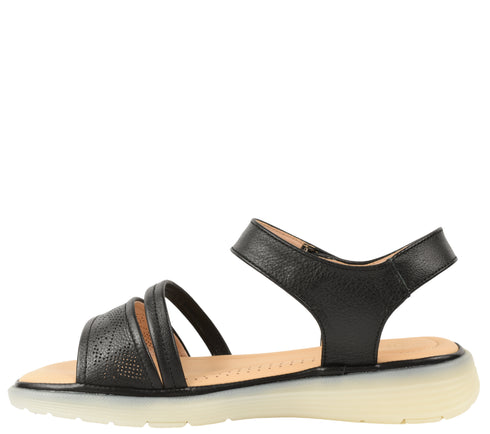 Sandale casual, dama, FORMAZIONE, 33192 negru, piele naturala