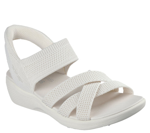 Sandale sport, dama, SKECHERS SLIP-INS ARYA COOLING OFF 163524-OFWT alb, textil