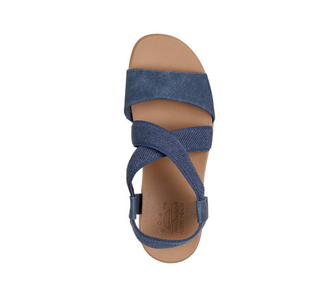 Sandale sport, dama, SKECHERS BOBS DESERT KISS LOW 114705-SLT albastru, textil