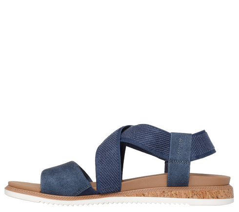 Sandale sport, dama, SKECHERS BOBS DESERT KISS LOW 114705-SLT albastru, textil