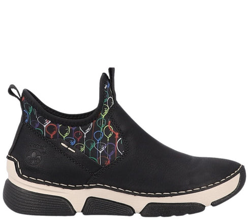 Ghete sport, dama, RIEKER, ANTISTRESS, 45957-00 negru, piele ecologica