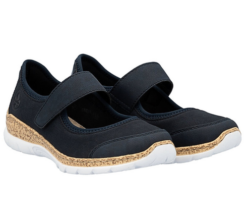 Pantofi sport, dama, RIEKER ANTISTRESS, N42B0-14 bleumarin, piele ecologica