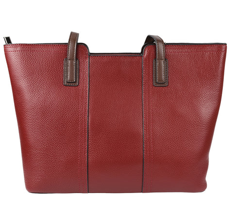 Poseta casual, dama, ADA SHOES, TT66, bordo, piele naturala