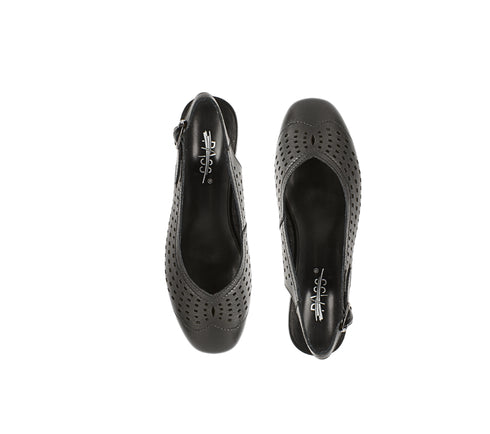 Sandale casual, dama, PASS COLLECTION, X480017D negru, piele naturala