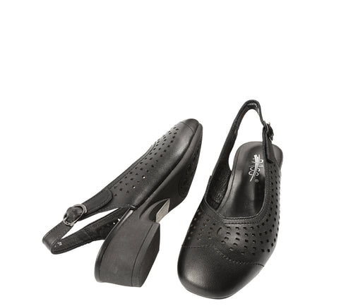 Sandale casual, dama, PASS COLLECTION, X480017D negru, piele naturala